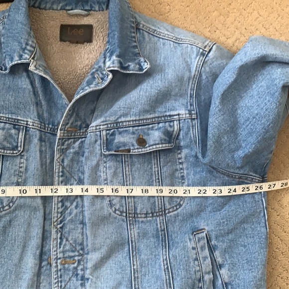 Vintage Lee sherpa lined Jean Jacket Size L-XL - Picture 7 of 9